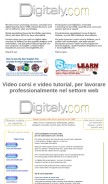 How digitaly.com looks like on a mobile device such as an iPhone.