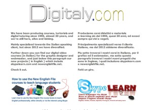 How digitaly.com looks like on a tablet such as an iPad.