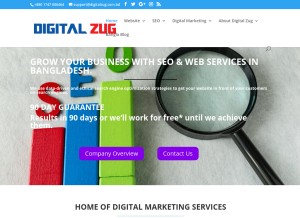 How digitalzug.com.bd looks like on a tablet such as an iPad.