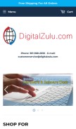 How digitalzulu.com looks like on a mobile device such as an iPhone.