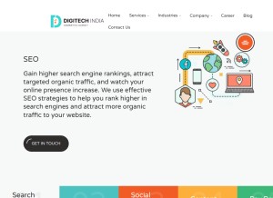 How digitechindia.co looks like on a tablet such as an iPad.