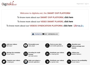 How digiteka.net looks like on a tablet such as an iPad.