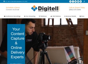 How digitellinc.com looks like on a tablet such as an iPad.