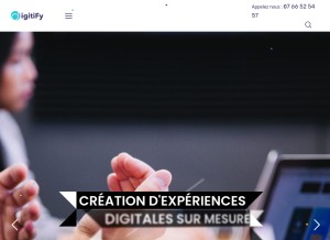 How digitify.fr looks like on a tablet such as an iPad.