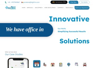 How digittrix.com looks like on a tablet such as an iPad.