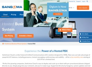 How digiumcloud.net looks like on a tablet such as an iPad.