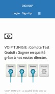 How digivoip.tn looks like on a mobile device such as an iPhone.