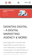 How dignitasdigital.com looks like on a mobile device such as an iPhone.