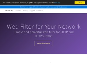 How diladele.com looks like on a tablet such as an iPad.