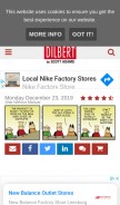 How dilbert.com looks like on a mobile device such as an iPhone.