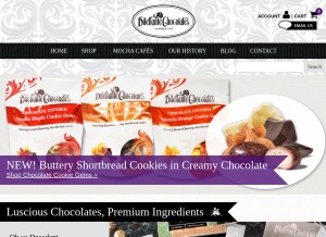 How dilettante.com looks like on a tablet such as an iPad.