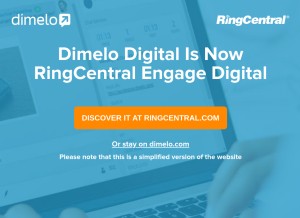 How dimelo.com looks like on a tablet such as an iPad.