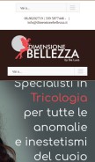 How dimensionebellezza.it looks like on a mobile device such as an iPhone.