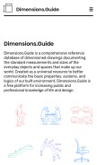 How dimensions.guide looks like on a mobile device such as an iPhone.