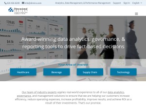 How dimins.com looks like on a tablet such as an iPad.