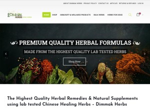 How dimmakherbs.com looks like on a tablet such as an iPad.