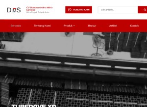 How dimsprojects.com looks like on a tablet such as an iPad.