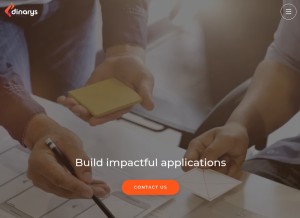 How dinarys.com looks like on a tablet such as an iPad.