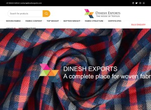 How dineshexports.com looks like on a tablet such as an iPad.