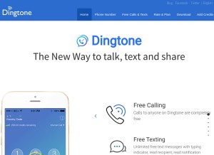 How dingtone.me looks like on a tablet such as an iPad.