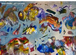 How dinhphongart.com looks like on a tablet such as an iPad.