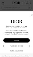 How dior.com looks like on a mobile device such as an iPhone.