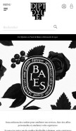 How diptyqueparis.com looks like on a mobile device such as an iPhone.