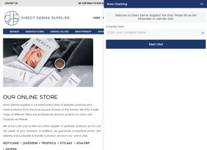 How directdermasupplies.com looks like on a tablet such as an iPad.