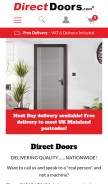 How directdoors.com looks like on a mobile device such as an iPhone.