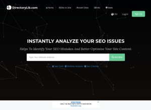 How directorylib.com looks like on a tablet such as an iPad.