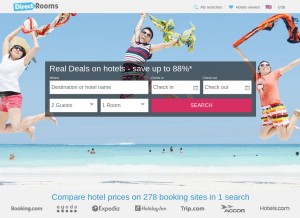 How directrooms.com looks like on a tablet such as an iPad.