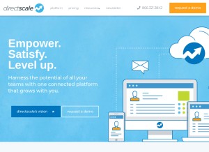 How directscale.com looks like on a tablet such as an iPad.