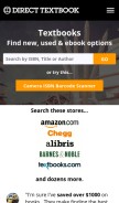 How directtextbook.com looks like on a mobile device such as an iPhone.