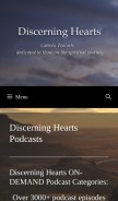 How discerninghearts.com looks like on a mobile device such as an iPhone.