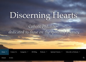 How discerninghearts.com looks like on a tablet such as an iPad.