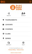 How discgolfscene.com looks like on a mobile device such as an iPhone.