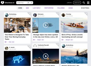 How disclose.tv looks like on a tablet such as an iPad.