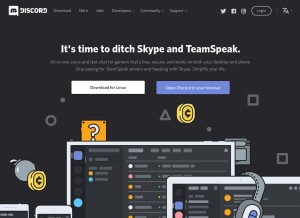How discordapp.com looks like on a tablet such as an iPad.