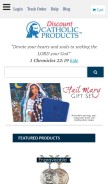How discountcatholicproducts.com looks like on a mobile device such as an iPhone.