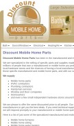 How discountmobilehomeparts.com looks like on a mobile device such as an iPhone.