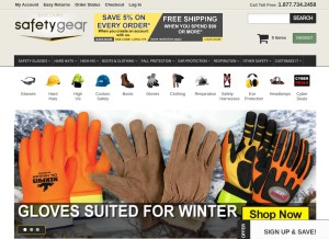 How discountsafetygear.com looks like on a tablet such as an iPad.
