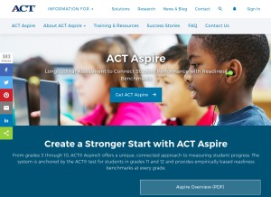 How discoveractaspire.org looks like on a tablet such as an iPad.