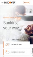 How discoverbank.com looks like on a mobile device such as an iPhone.