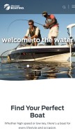 How discoverboating.com looks like on a mobile device such as an iPhone.