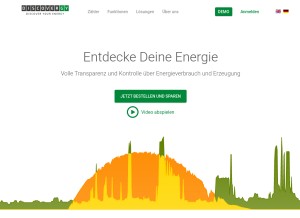 How discovergy.com looks like on a tablet such as an iPad.