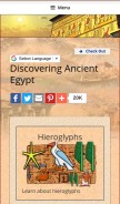 How discoveringegypt.com looks like on a mobile device such as an iPhone.