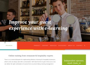 How discoverlink.com looks like on a tablet such as an iPad.