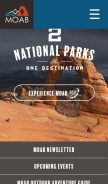 How discovermoab.com looks like on a mobile device such as an iPhone.