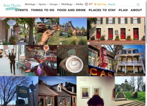 How discoverstcharles.com looks like on a tablet such as an iPad.