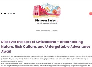 How discoverswiss.ch looks like on a tablet such as an iPad.